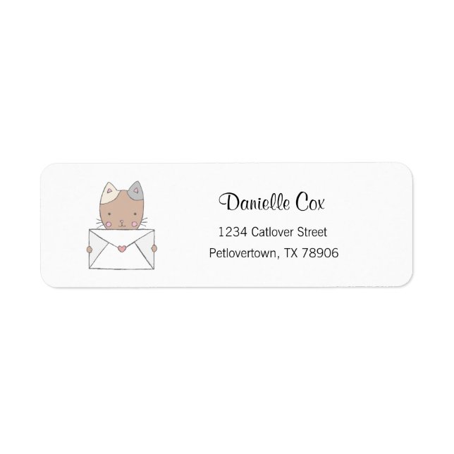Étiquettes de adresse de chat, Stickers d'adresse  (Devant)