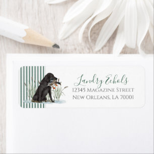 Étiquettes de adresse de Chien de Canard Vert du S