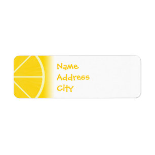 Étiquettes de adresse de citron