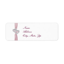 Étiquettes de adresse de coeur rose personnalisés