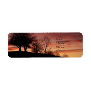 Étiquettes de adresse de coucher du soleil