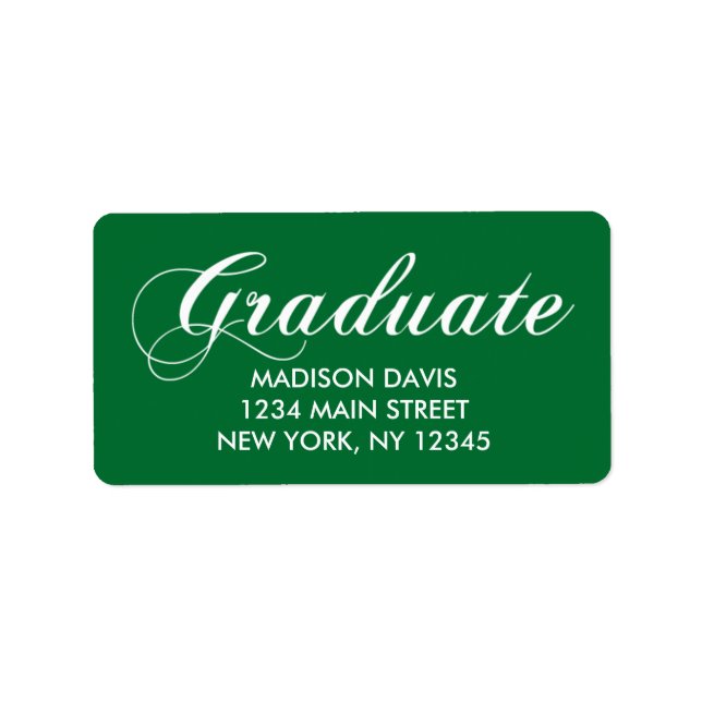 Étiquettes de adresse de diplômes écologiques (Devant)