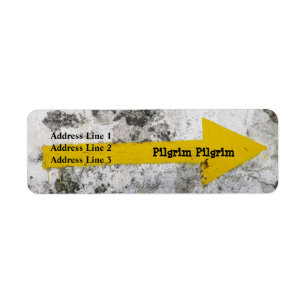 Étiquettes de adresse de flèche de pèlerin