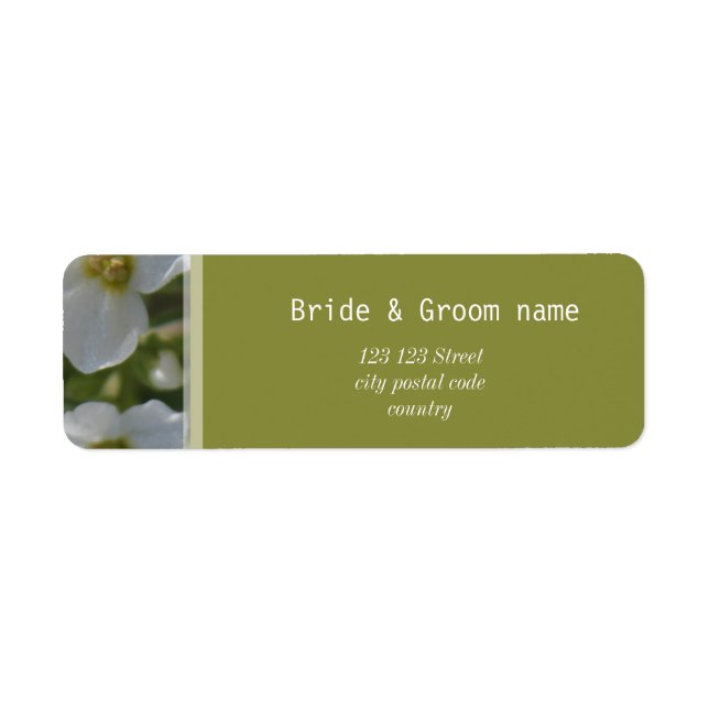 étiquettes de adresse de fleurs de jardin blanc fr (Devant)