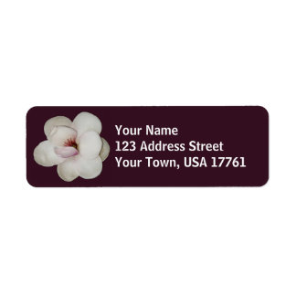 Étiquettes de adresse de fleurs Lotus