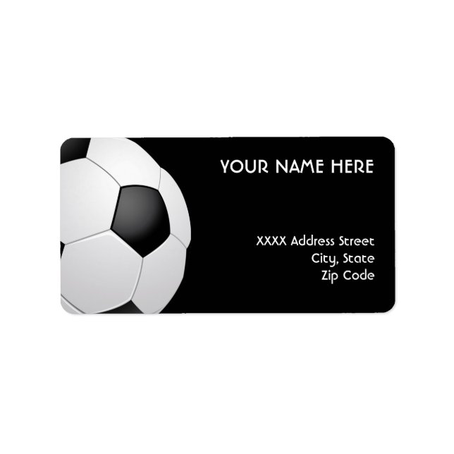 Étiquettes de adresse de football (Devant)