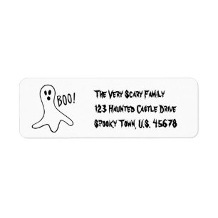 Étiquettes de adresse de Halloween Boo par RoseWri