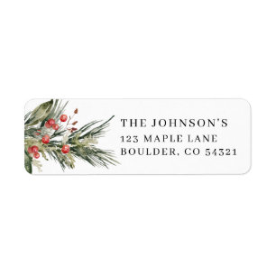 Étiquettes de adresse de la carte de Noël Holiday 
