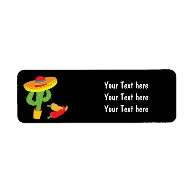 Étiquettes de adresse de la Fête mexicaine du Cinc (Devant)