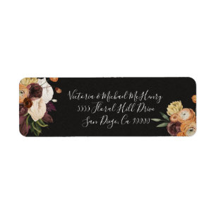 étiquettes de adresse de la florale de Rembrandt,