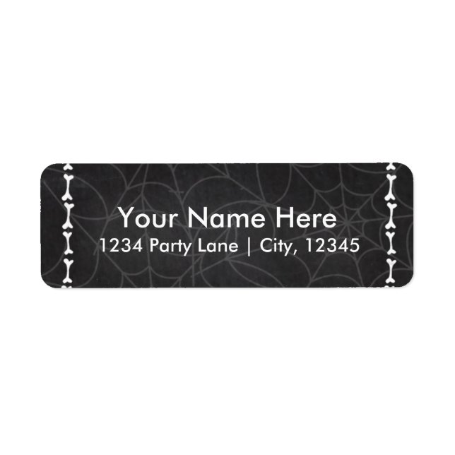 Étiquettes de adresse de la partie Halloween Chalk (Devant)