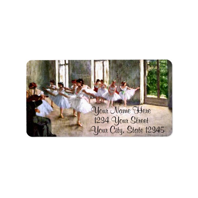 Étiquettes de adresse de la répétition de ballet (Devant)