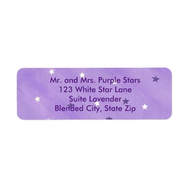 Étiquettes de adresse de lavande de violet et d'ét (Devant)