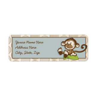 Étiquettes de adresse de Lil Cute Monkey