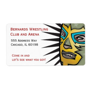 Étiquettes de adresse de lutte de Lucha Libre