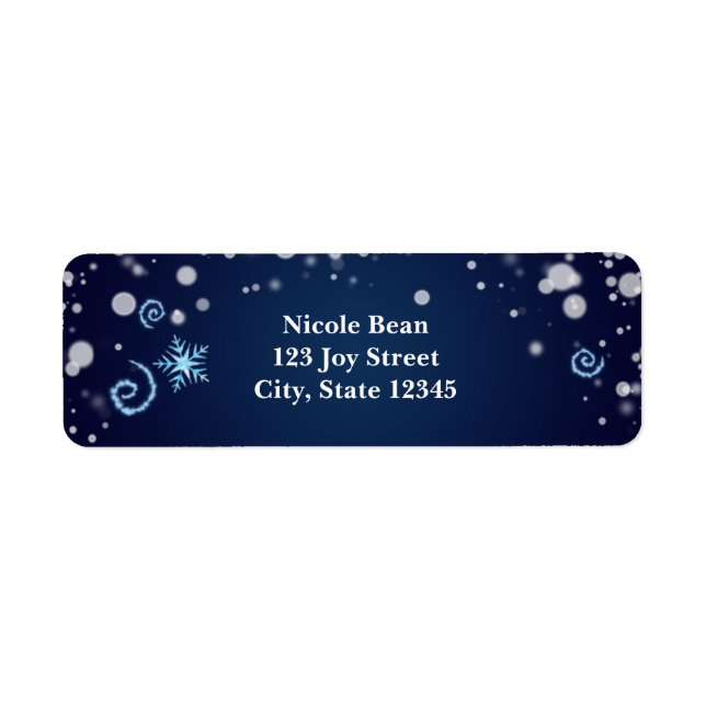 Étiquettes de adresse de Magic Swirl Winter Wonder (Devant)