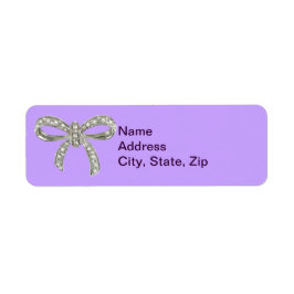 Étiquettes de adresse de Mariage de Bow Diamond Vi