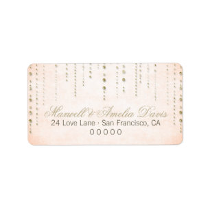 Étiquettes de adresse de mariage de regard de