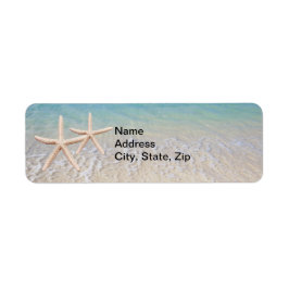 Étiquettes de adresse de mariage de Starfish Beach