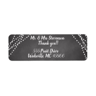Étiquettes de adresse de Merci de Mariage de table