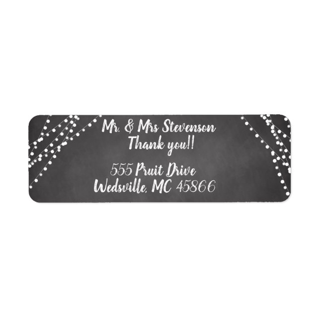 Étiquettes de adresse de Merci de Mariage de table (Devant)
