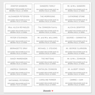 Étiquettes de adresse de messagerie individuels pe