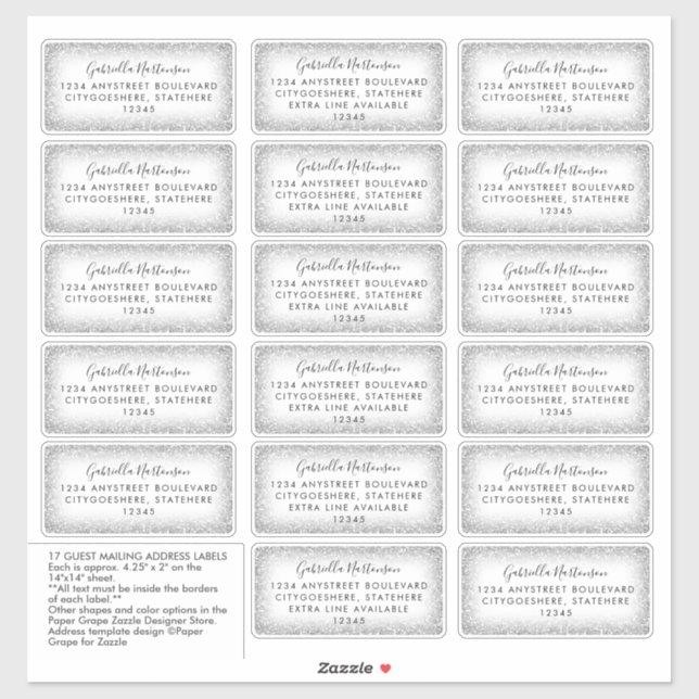 Étiquettes de adresse de messagerie  moderne Parti (Feuille)