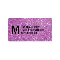 Étiquettes de adresse de monogramme de Parties sci