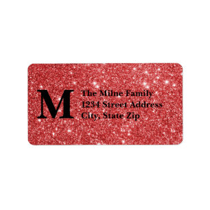 Étiquettes de adresse de monogrammes de Parties sc