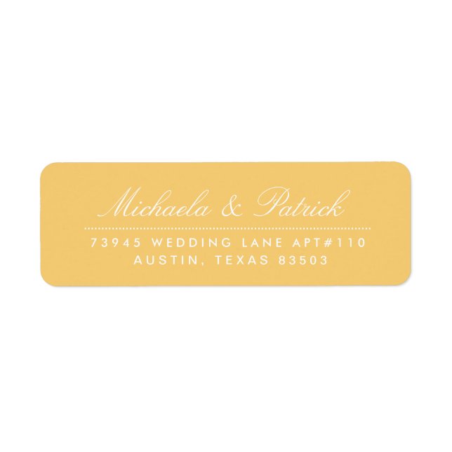 Étiquettes de adresse de moutarde jaune et gris ch (Devant)