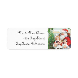 Étiquettes de adresse de Noël du père noël