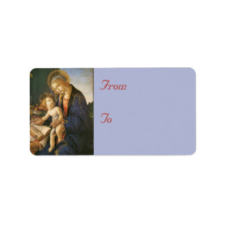 Étiquettes de adresse de Noël Madonna et Enfants