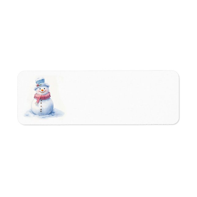 Étiquettes de adresse de Noël Snowman (Devant)