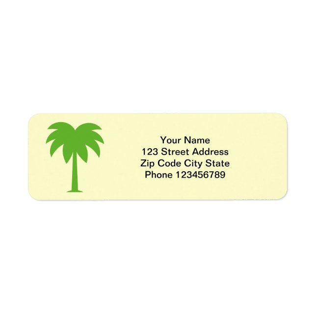 Étiquettes de adresse de palmiers (Devant)