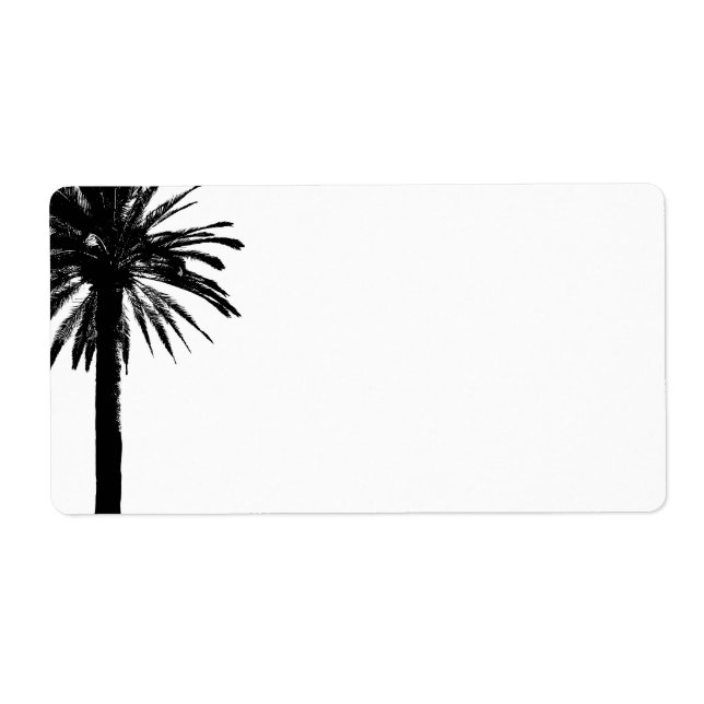 Étiquettes de adresse de palmiers pour les mariage (Devant)