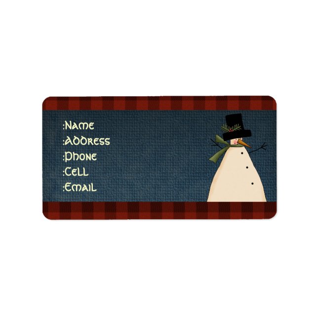 Étiquettes de adresse de pays (Devant)