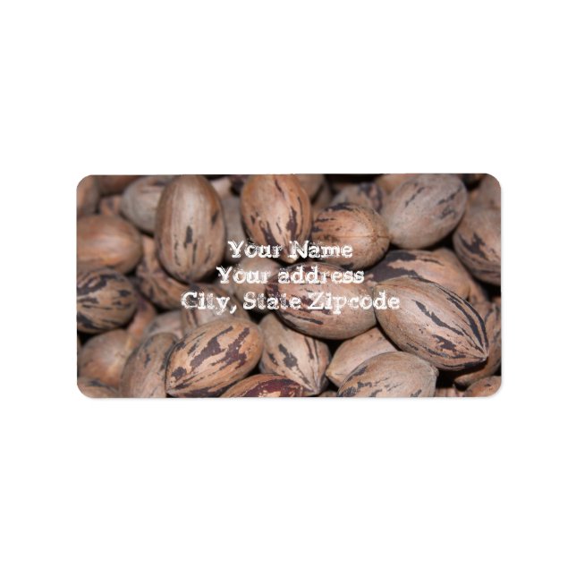 Étiquettes de adresse de Pecan (Devant)
