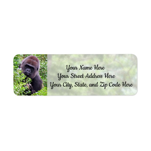 Étiquettes de adresse de Peek-A-Boo Gorilla (Devant)