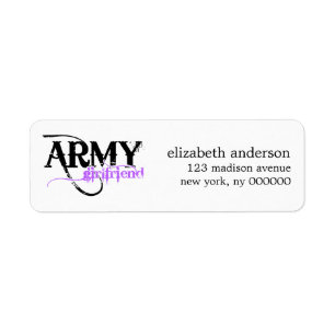 Étiquettes de adresse de petites amies de l'armée
