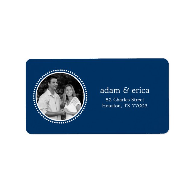 Étiquettes de adresse de photo de cadre élégant (M (Devant)