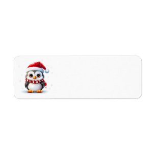 Étiquettes de adresse de pingouins de Noël