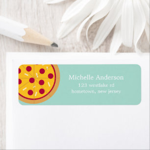 Étiquettes de adresse de pizza de pepperoni