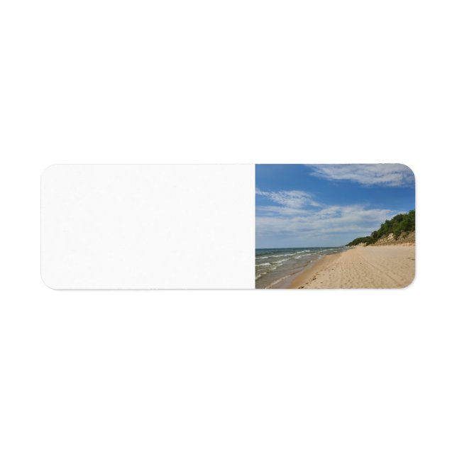 Étiquettes de adresse de plage du lac Michigan (Devant)