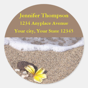 Étiquettes de adresse de plage tropicale