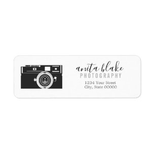 Étiquettes de adresse de retour d'appareil-photo