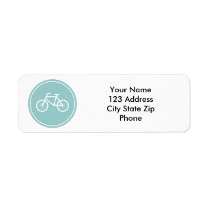 Étiquettes de adresse de retour de bicyclette pour