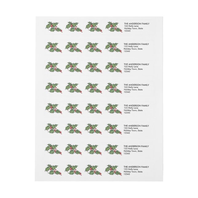 Étiquettes de adresse de retour de bouclage de (Feuille)