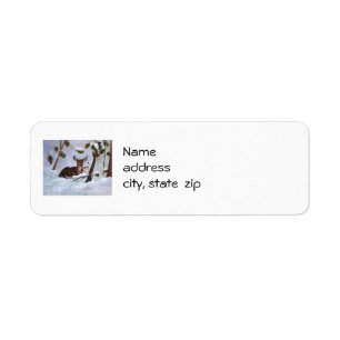 Étiquettes de adresse de retour de cerfs communs