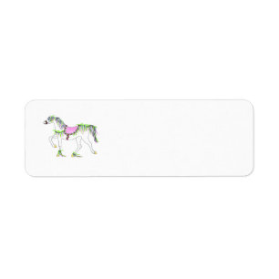 Étiquettes de adresse de retour de cheval de