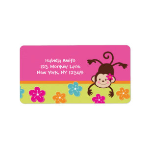 Étiquettes de adresse de retour de Luau de singe